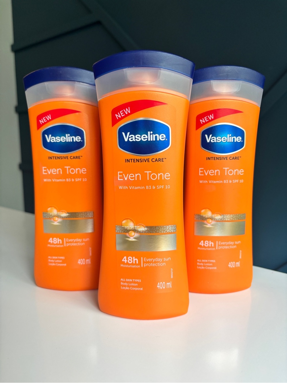 3X Vaseline Intensive Care Even Tone Body Lotion 400ml Vitamin B3 SPF 10